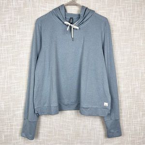 NWOT Vuori Halo Essential Hoodie Pullover Top in Heathered Blue